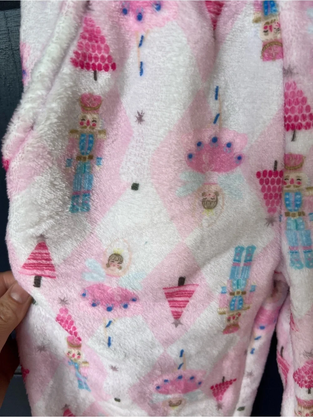 NWT Kids Pink Nutcracker & Ballerina Fleece Pajama Pants
